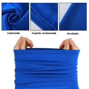 Geyoga 6 Pieces Summer UV Protection Cooling Neck Gaiter Face Clothing Neck Gaiter Scarf Sunscreen Breathable Bandana (Trendy Colors)