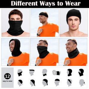 Geyoga 6 Pieces Summer UV Protection Cooling Neck Gaiter Face Clothing Neck Gaiter Scarf Sunscreen Breathable Bandana (Trendy Colors)