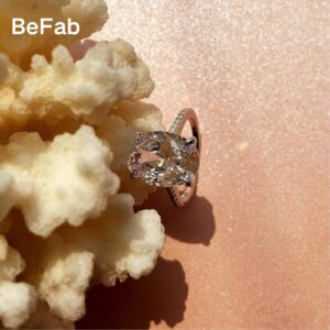 BeFab 925 Sterling Silver 14x10mm 5.81 Ct Oval Solitaire Engagement Ring Large Oval-cut Cz Cocktail Ring (7)