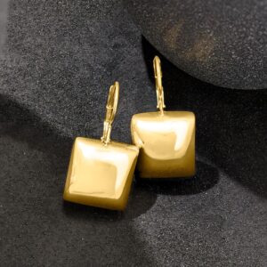 Ross-Simons Italian 18kt Gold Over Sterling Square Drop Earrings