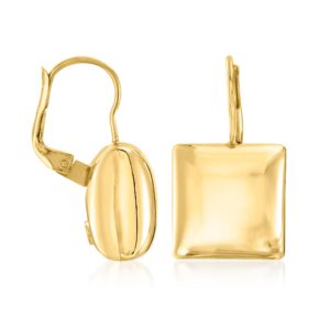 Ross-Simons Italian 18kt Gold Over Sterling Square Drop Earrings