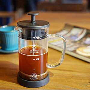 ElephantNum TIMEMORE French Press Coffee Maker Double Filter Mesh 600ml