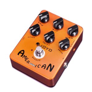 joyo american sound amp simulator pedal of fd 57 deluxe amplifier from clean to overdrive sound for electric guitar effect - bypass (jf-14)