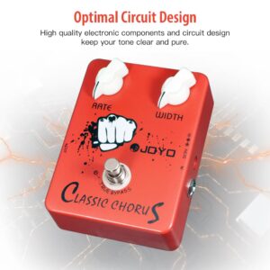 JOYO Chorus Pedal Crisp & Transparent Chorus Full Bodied Sounds and Deep-clear Tone for Electric Guitar Effect - True Bypass (JF-05)