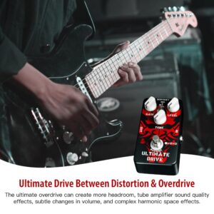 JOYO Overdrive Distortion Pedal Rich Bordering-on-Distortion Overdrive for Electric Guitar Effect - Bypass (Ultimate Drive JF-02)