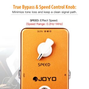 JOYO Vintage Phase Effect Pedal Beautifully Re-Creates Classic Phaser Sounds of 70's for Electric Guitar Effect - True Bypass (JF-06)