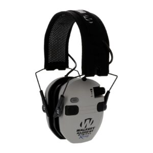 Walker's Razor Digital X-TRM Sound-Enhancing Hunting Gun Range Shooting Hearing Protection Electronic Earmuffs with Gel Earpads & Mesh Headband, 2 AAA Batteries Included, Gray