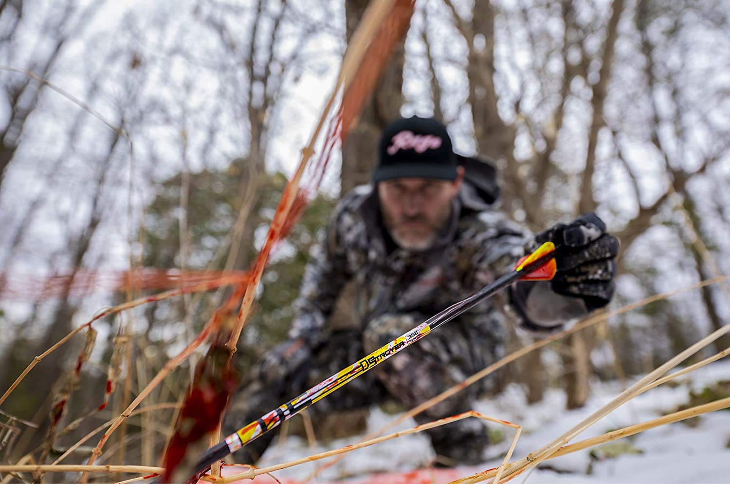 Carbon Express D-Stroyer Hunting Arrow Shafts, 12-Pack, High Modulus Carbon Weave, Dual Spine Weight Forward Technology, Laser Checked, Length 31.5” - 350, 400, or 500 Spine