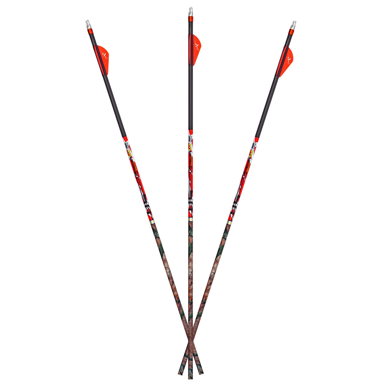 Carbon Express D-Stroyer MX Hunter Arrow Shafts (12-Pack), High Modulus Carbon Weave, Dual Spine Weight Forward Technology (2X The Accuracy), Laser Checked, Length 31.5” - 300, 350 or 400 Spine