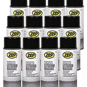 Zep White Lithium Grease 11 Ounces 331701 (Case of 12) Multipurpose, aerosol Lubricant for All Metal to Metal Applications