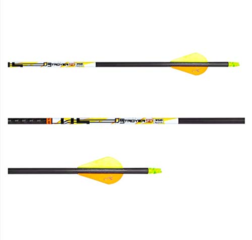 Carbon Express D-Stroyer SD Hunting Arrow Shafts, 12-Pack, Small Diameter .203”ID, High Modulus Carbon Weave, Dual Spine Weight Forward Technology, Laser Checked, Length 31.5” - 300, 350 or 400 Spines