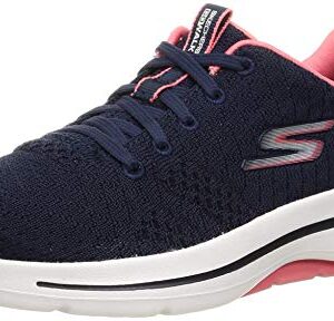 Skechers Women's Go Walk Arch Fit-Unify Sneaker, Navy/Coral, 8.5