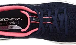 Skechers Women's Go Walk Arch Fit-Unify Sneaker, Navy/Coral, 8.5