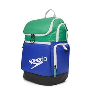 speedo large teamster backpack 35-liter, blue/green 2.0, one size