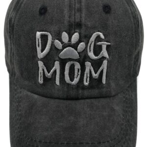 OASCUVER Denim Fabric Adjustable Dog Mom Ponytail Hat Fashion Baseball Cap