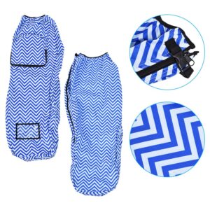 Golf Bag Cover Golf Bag Rain Cover Golf Travel Cover Bag Case for Golf Accessory(Blue White Stripe)