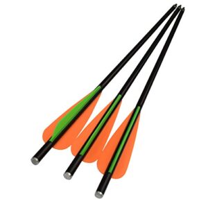 NIKA ARCHERY 14" 16" 18" Crossbow Bolts Fiberglass Arrows with Flat Nock for Outdoor Small Target Hunting (Pack of 12)