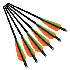 NIKA ARCHERY 14" 16" 18" Crossbow Bolts Fiberglass Arrows with Flat Nock for Outdoor Small Target Hunting (Pack of 12)