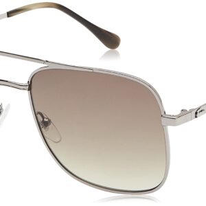 Lacoste L223S Aviator Sunglasses, Grey/Gradient Khaki, 60 mm