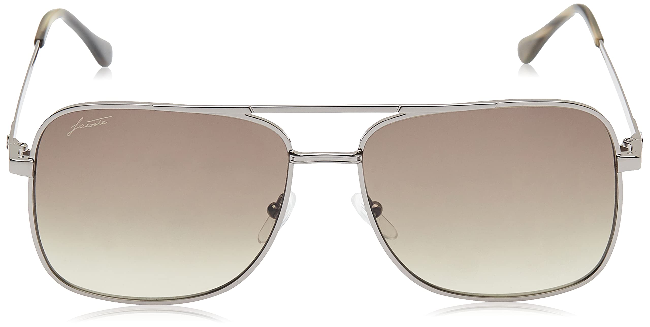 Lacoste L223S Aviator Sunglasses, Grey/Gradient Khaki, 60 mm