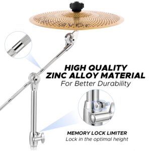 Starfavor Boom Cymbal Stand Single Braced with Non-Slip Rubber Feet and Memory Lock Limiter, Adjustable Height 22"-49" (ST 700)