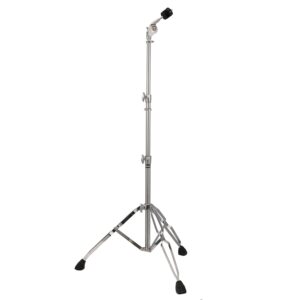 Starfavor Straight Cymbal Stand Double Braced Support Adjustable Height 22"-49", Heavy Duty Double Braced Legs with Non-Slip Rubber Feet for Sturdiness(ST 800)