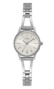 guess 27 mm lulu 3hand gw0025l1 silver/white/silver one size