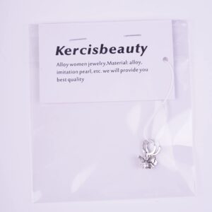 Kercisbeauty Dainty Silver Butterfly Earrings for Women Butterfly Drop Dangle Hoop Earrings (Silver)