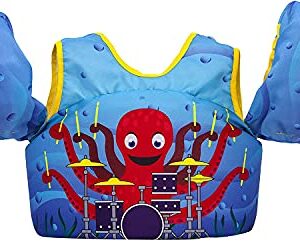 Body Glove Paddle Pals Learn to Swim Life Vest, One Size 33-55 LBS, Octo Drummer