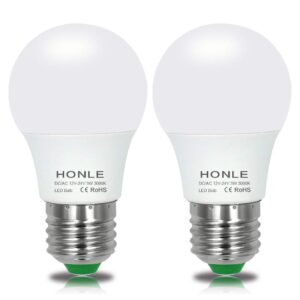 Honle E26 LED Light Bulbs 3W 12V Low Voltage Warm White 3000K E27 Edison Standard Screw Base 25W Equivalent Pack of 2