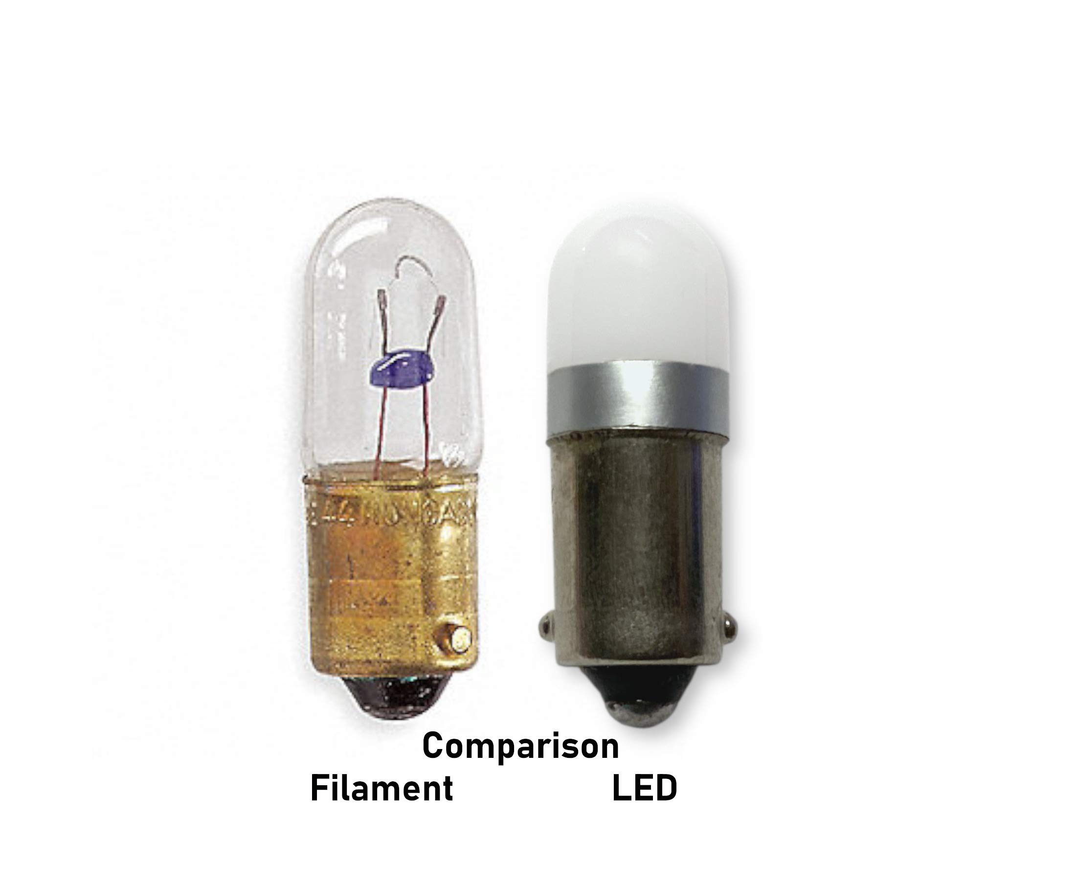 #1813, 1816 Miniature Bayonet Bulb LED Replacement | 12/14-Volt | Ba9s Base | Bulb Shape: T10 and T3 1/4 | Replaces Bulb Numbers: 1813 1815 1816 1893 1898 756 and Others (2-Pack; Bright White)