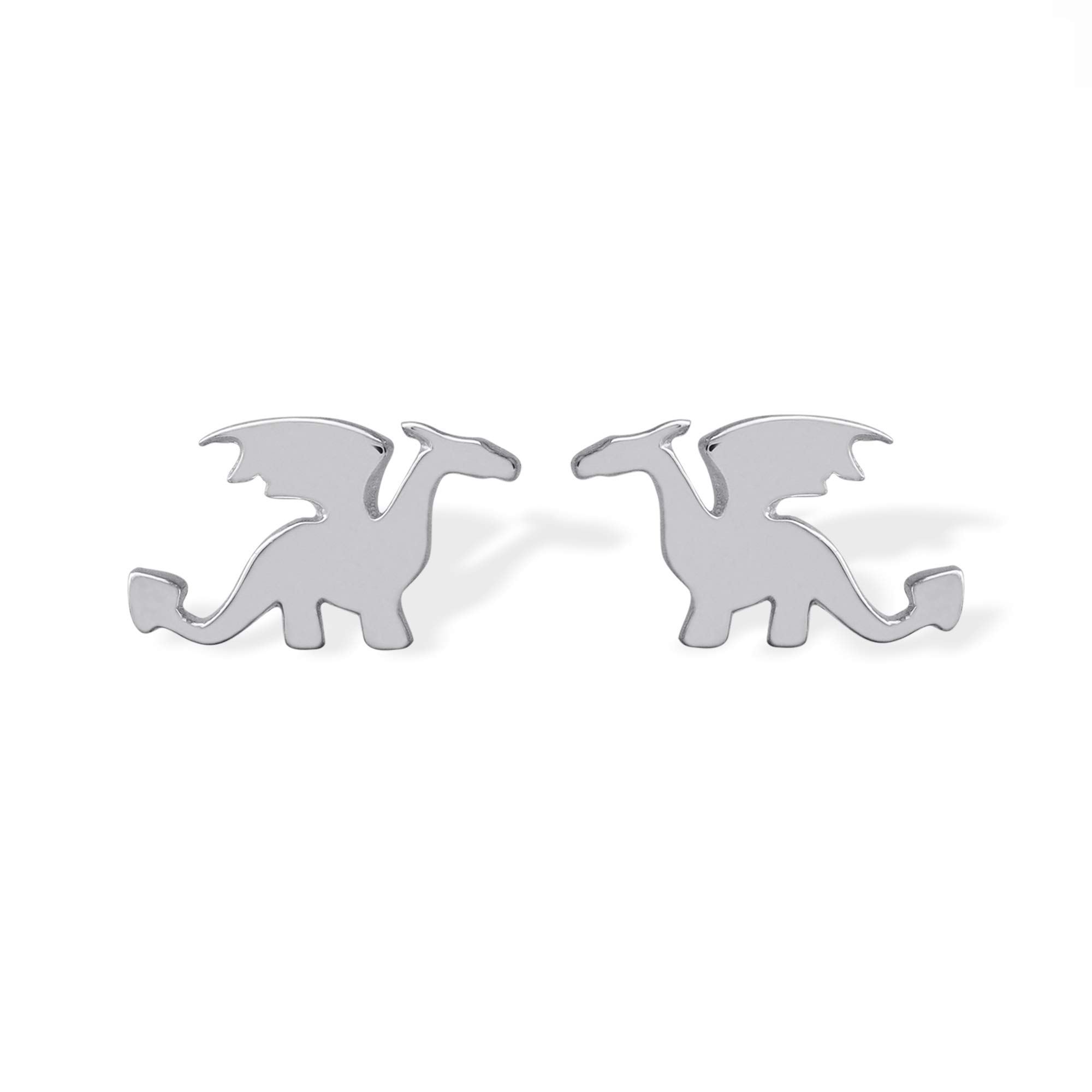 Boma Jewelry Sterling Silver Dragon Stud Earrings