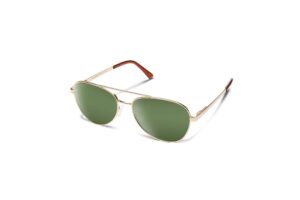 suncloud callsign polarized sunglasses, gold/polarized gray green, one size