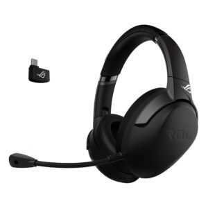 asus rog strix go 2.4 wireless gaming headset with usb-c 2.4 ghz adapter | ai powered noise-cancelling microphone | over-ear headphones for pc, mac, nintendo switch, and ps5/4