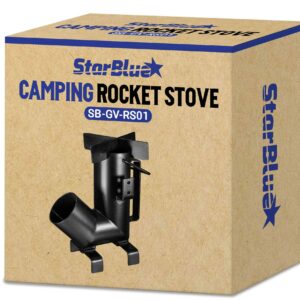 Camping Rocket Stove by StarBlue with FREE Carrying Bag - A Portable Wood Burning Camping Stove with Large Fuel Chamber Best for Outdoor Cooking, Camping, Picnic, BBQ, Hunting, Fishing