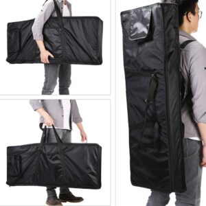 61 Key Keyboard Gig Bag Electric Piano Case Padded with 5mm Cotton,Shoulder Strap and Storage Pocket 39'' x 16" x 6''