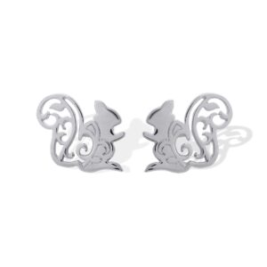 boma jewelry sterling silver squirrel chipmunk stud earrings