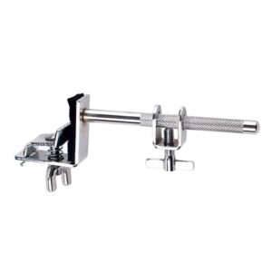 Milisten Cowbell Mount With Height Angle Adjustable Rod For Drummer Drum Hardware Adjust Cowbell Up Down WC51 (Silver)