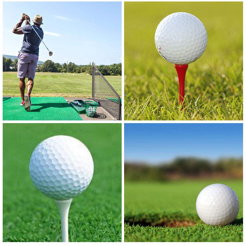 THIODOON Golf tees 3 1/4 inch Less Friction Wood Tees Training for Golfer Professional Natural Wood Golf tees Bulk 100 Count Golfing Tees