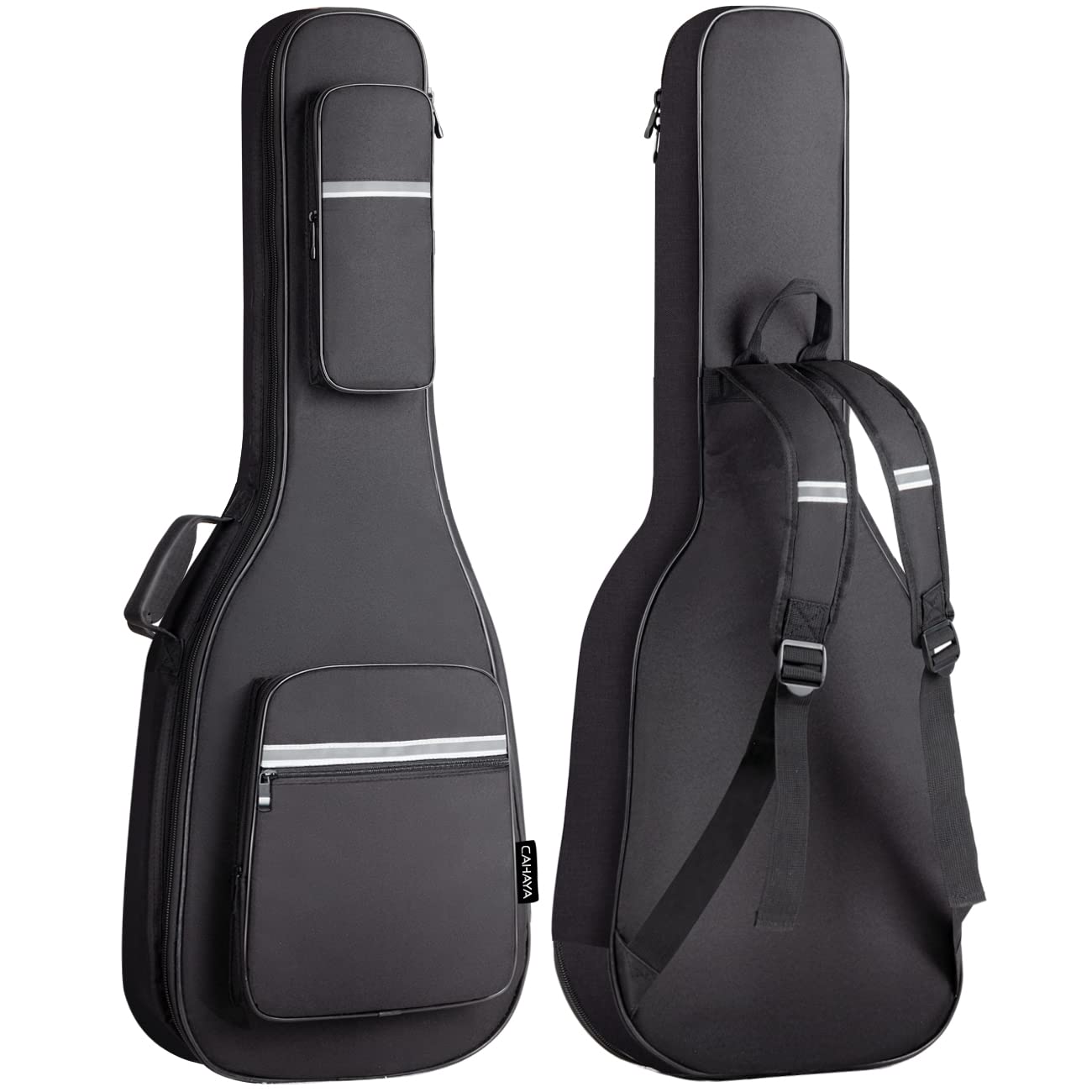 CAHAYA Electric Guitar Bag Padded Gig Bag Soft Case - 0.5in Thick Padding with Reflective Bands CY0201