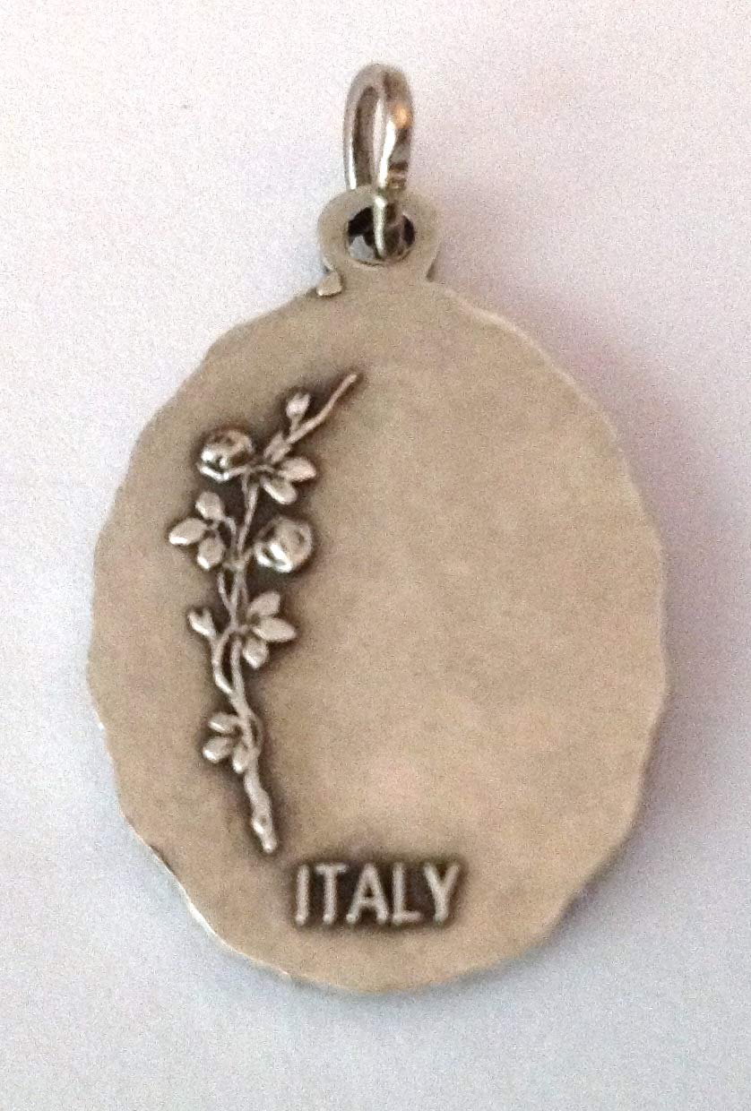 SAINT ANNE (MOTHER OF THE MOST HOLY VIRGIN MARY) OVAL SHAPE MEDAL - 100% MADE IN ITALY