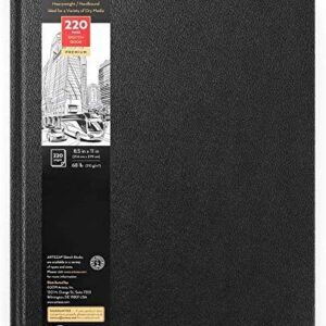 ARTEZA Hardcover Sketch Book 8.5 x 11 Drawing Pad 100 Sheets Sketch Pads for Drawing for Adults & Teens