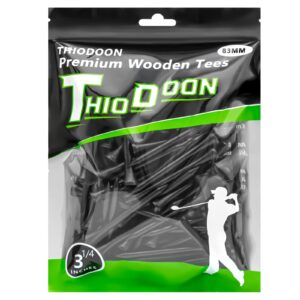 thiodoon golf tees 3 1/4 inch less friction wood tees training for golfer professional natural wood golf tees bulk 100 count golfing tees