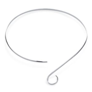 simple fine modern choker v swirl ball shape geometric collar statement necklace for women .925 silver sterling