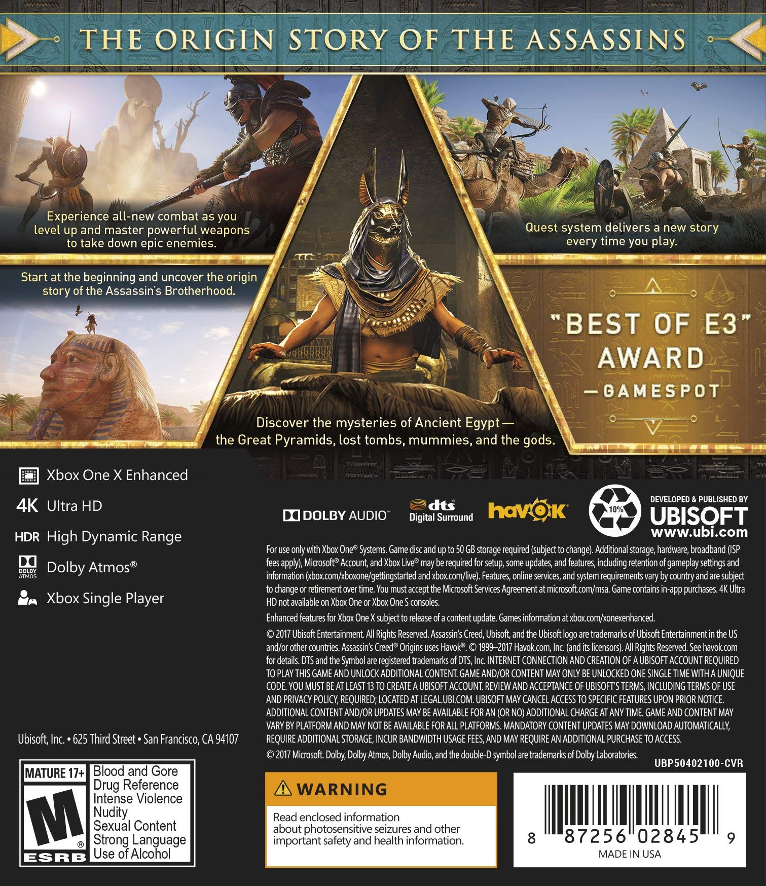 Assassin's Creed Origins - Xbox One Standard Edition (Renewed)