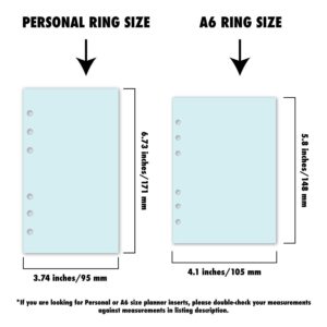 Personal Habit Tracker Planner Insert Refill, 3.74 x 6.73 inches, Pre-Punched for 6-Rings to Fit Filofax, LV MM, Kikki K and Other Binders, 24 Sheets Per Pack