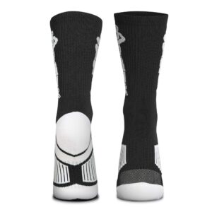 ChalkTalkSPORTS Basketball Player Woven Mid-Calf Socks | Jump Shot (Black/White)