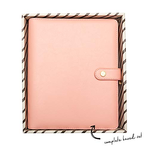 Pukka Pad, Carpe Diem, Work, Goal, Planner with Weekly, Monthly, Undated Inserts, A5 8 X 9.5 X 1.6 Inches, Blush