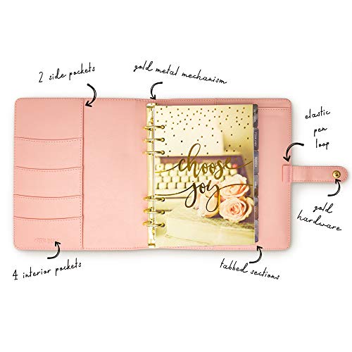 Pukka Pad, Carpe Diem, Work, Goal, Planner with Weekly, Monthly, Undated Inserts, A5 8 X 9.5 X 1.6 Inches, Blush