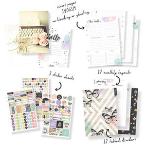 Pukka Pad, Carpe Diem, Work, Goal, Planner with Weekly, Monthly, Undated Inserts, A5 8 X 9.5 X 1.6 Inches, Blush